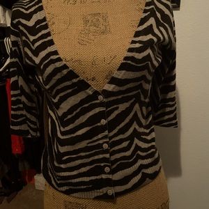Zebra print cardigan
